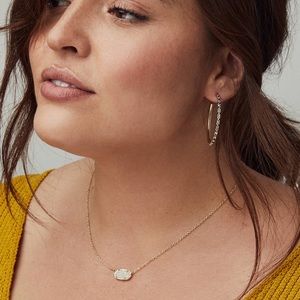 Kendra Scott Elisa Gold Necklace Iridescent Drusy